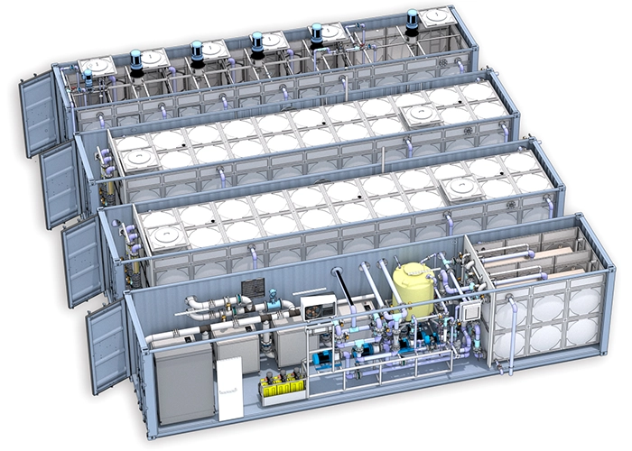 rendering of membrane bio reactor water treatment system